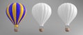 Realistic set of hot air balloon mockups Royalty Free Stock Photo