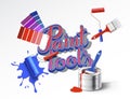 Realistic set of paint tools Royalty Free Stock Photo