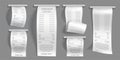 Realistic set of shop receipts on transparent Royalty Free Stock Photo