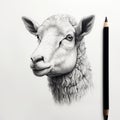 Realistic Sheep Drawing In Hyper-detailed Style By Kunishanh