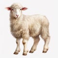 Realistic Sheep Illustration On White Background