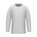 realistic shirt template with long sleeve for ice hoskey jersey