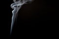Realistic shot of a wisp of smoke against a black background - great for a cool background Royalty Free Stock Photo