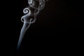 Realistic shot of a wisp of smoke against a black background - great for a cool background