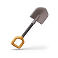 Realistic shovel with pointed and rounded mouth. Item on white background Royalty Free Stock Photo