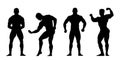 Bodybuilders silhouettes