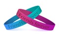 Realistic Silicone Friendship Wristbands Royalty Free Stock Photo