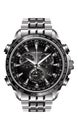 Realistic silver black steel clock watch chronograph on white background design luxury for men vector