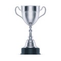 Realistic or silver sport trophy for second place.