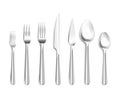 Realistic Silverware Top View