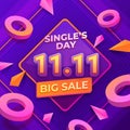 realistic single s day sale illustration vector design illustration