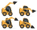 Realistic skid steer loader vector illustration Royalty Free Stock Photo