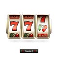 Realistic slot machine isolated Royalty Free Stock Photo