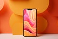 Realistic Smartphone mockup mobile screen. Generate Ai