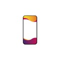 Realistic smartphone sign icon with colorful wallpapers. Vector illustration eps 10 Royalty Free Stock Photo