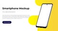 realistic smartphone template mockup for user experience presentation. Stylish concept design for websites, applications and