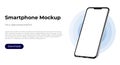 realistic smartphone template mockup for user experience presentation. Stylish concept design for websites, applications and