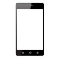 Realistic Smartphone with white touch screen