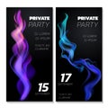 Realistic Smoke Banner Set Royalty Free Stock Photo