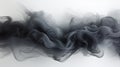 Realistic Smoke. 3D Render. Black and White Background Royalty Free Stock Photo