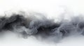 Realistic Smoke. 3D Render. Black and White Background Royalty Free Stock Photo