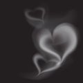 Realistic Smoke Heart Vector Illustration