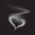 Realistic Smoke Heart Vector Illustration Royalty Free Stock Photo