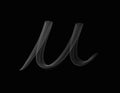 Realistic smoke shape with lambda alphabet spreading on dark backgroundrealistic smoke shape with lota alphabet spreading on darkr