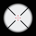 realistic sniper scope crosshairs view. sniper sight with measurement marks. sniper scope template isolated on transparent