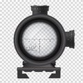 Realistic sniper scope, weapon accuracy and aim symbol Royalty Free Stock Photo