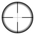 Realistic sniper sight with measurement marks. Sniper scope template isolated on transparent background. Royalty Free Stock Photo