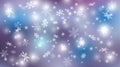 Realistic snow flakes on blue background . Christmas winter holiday falling snow pattern,  greeting card. Eps10 Royalty Free Stock Photo