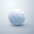 Realistic snowball. Vector seasonal illustration.
