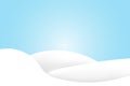 Realistic snowdrift isolated. Vector illustration with snow hills. Winter snowy landscape. EPS 10. Royalty Free Stock Photo