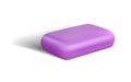 Realistic soap bar for bath. Antibacterial body care cosmetics. 3D cleaning product. Hand washing cleanser. Household