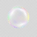 Realistic soap bubble with rainbow reflection Royalty Free Stock Photo