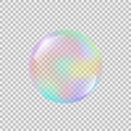 Realistic soap bubble with rainbow reflection Royalty Free Stock Photo