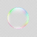 Realistic soap bubble with rainbow reflection Royalty Free Stock Photo