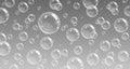 Realistic soap bubbles, flying bubble transparent. 3d detergent soapy elements with reflection. Clean and wash, water Royalty Free Stock Photo