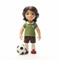 Realistic Soccer Doll Toy In Green - Mary Doll With Dark Hair