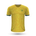 Realistic soccer shirt of Australia