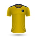 Realistic soccer shirt of Ecuador