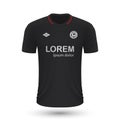 Realistic soccer shirt Eintracht Frankfurt 2022, jersey template