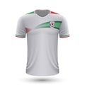 Realistic soccer shirt of Iran