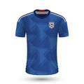 Realistic soccer shirt of Japan