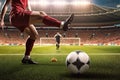Realistic soccer video game Royalty Free Stock Photo