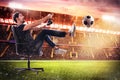 Realistic soccer video game Royalty Free Stock Photo