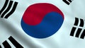 Realistic South Korea flag