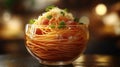 realistic spaghetti glass pot Royalty Free Stock Photo