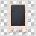 Realistic special menu announcement board icon. Vector clean restaurant outdoor blackboard background. Mockup of